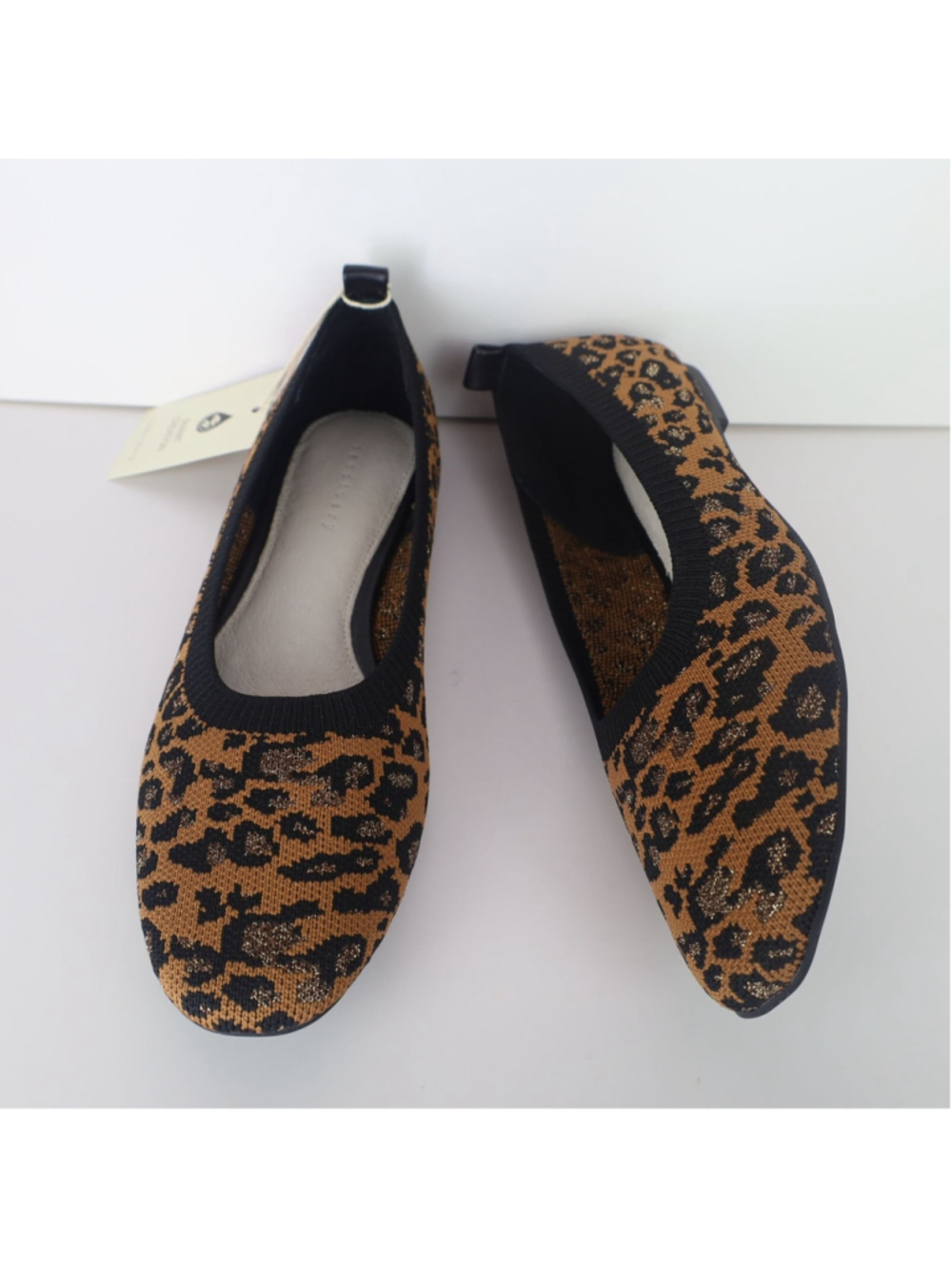 Sanctuary Social Leopard Print Fly-knit Ballet Flats Women Brown 7M - Picture 10 of 16